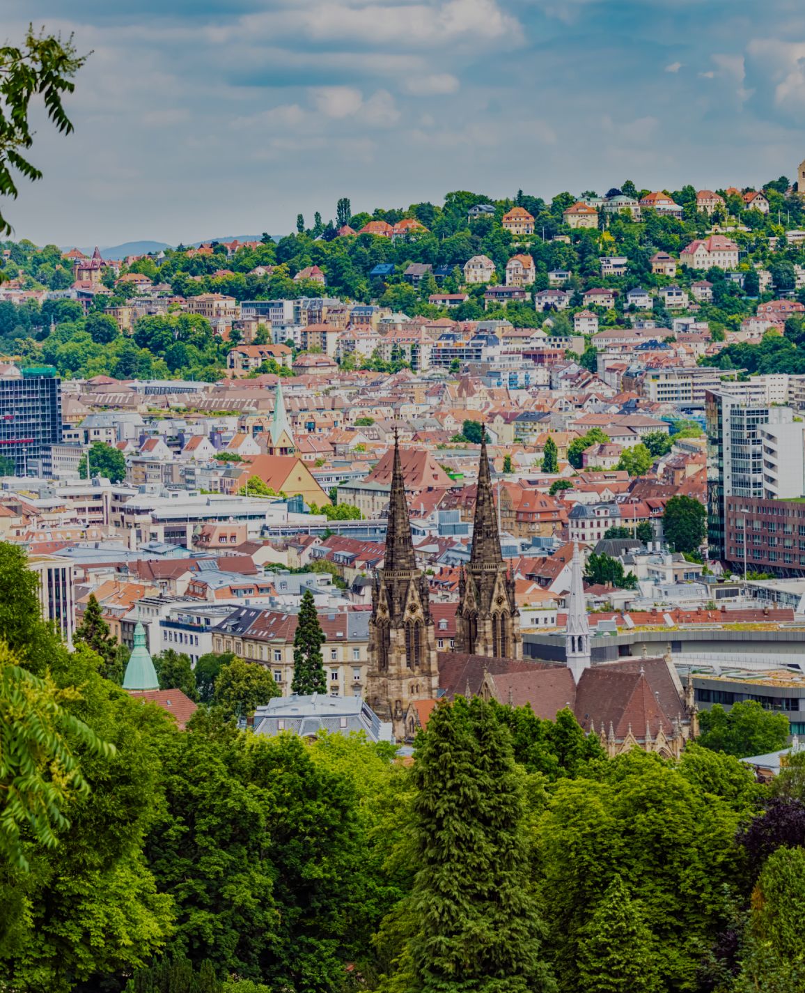 Skyline Stuttgart an einem schönen Tag